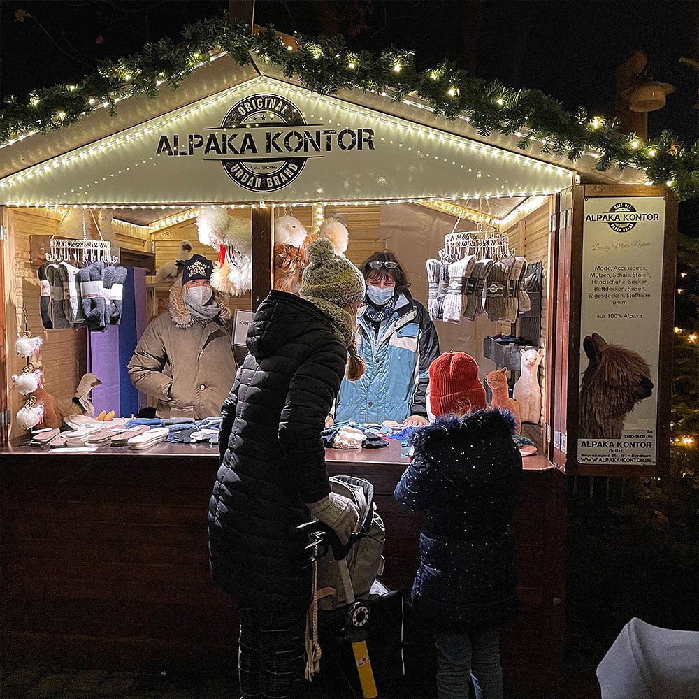 Weihnachtsmarkt 2021 im Tierpark Nordhorn - Alpaka Kontor