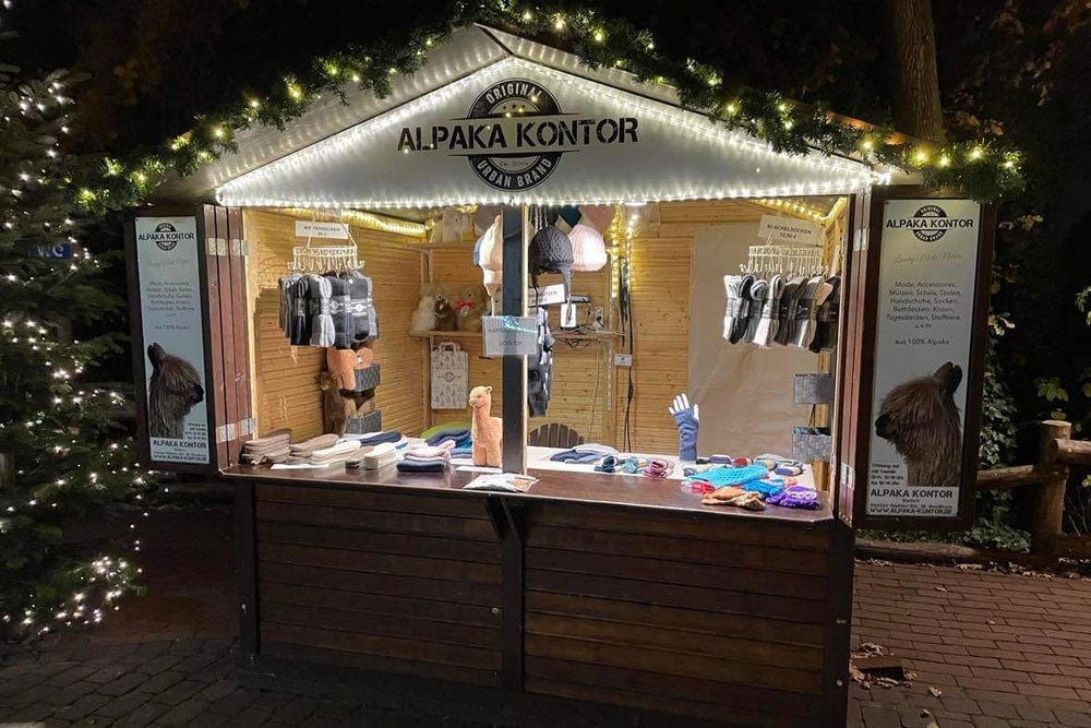 Weihnachtsmarkt im Tierpark Nordhorn - Alpaka Kontor